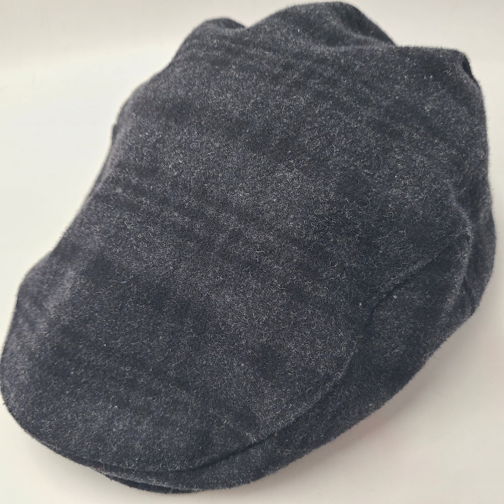 Dockers Hat Fitted‎ L-XL Gray Black Flat Cap Ivy Newsboy Cabbie Wool Blend Plaid